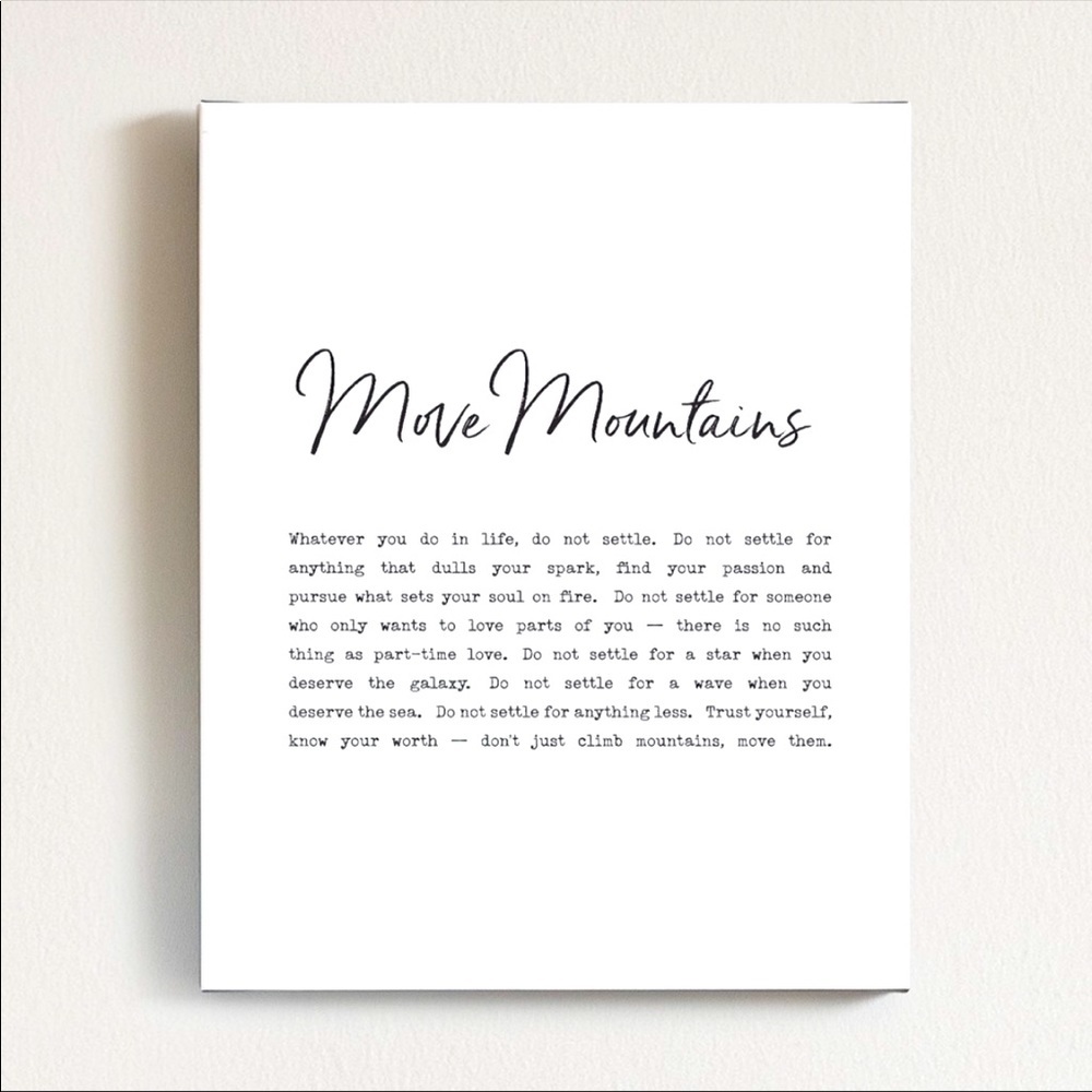 Move Mountains Wall Art